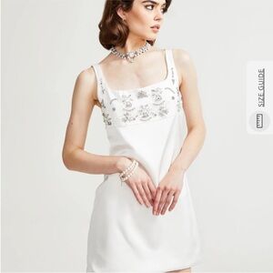 Gianni Bini Winter White Embellished Wedding Dress
